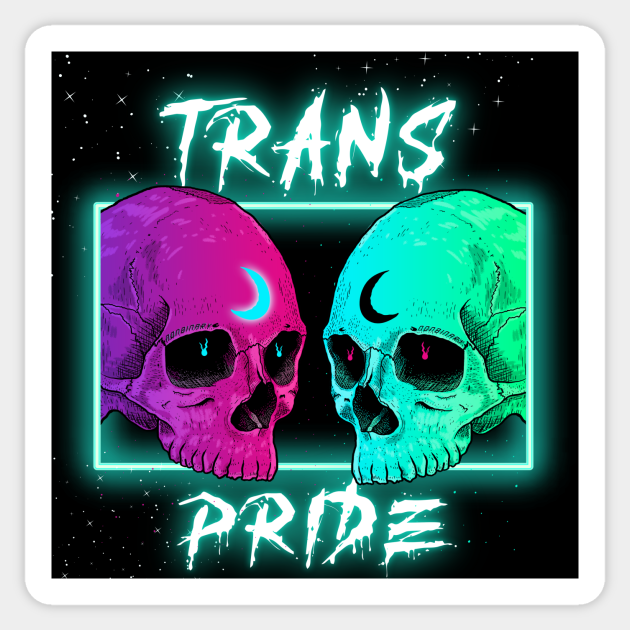 Trans Day of Revenge Neon Sticker TeePublic